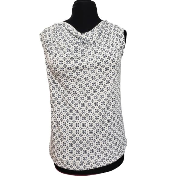 Banana Republic Factory Tops - Banana Republic Sleeveless Drape Neck Sleeveless Blouse Small